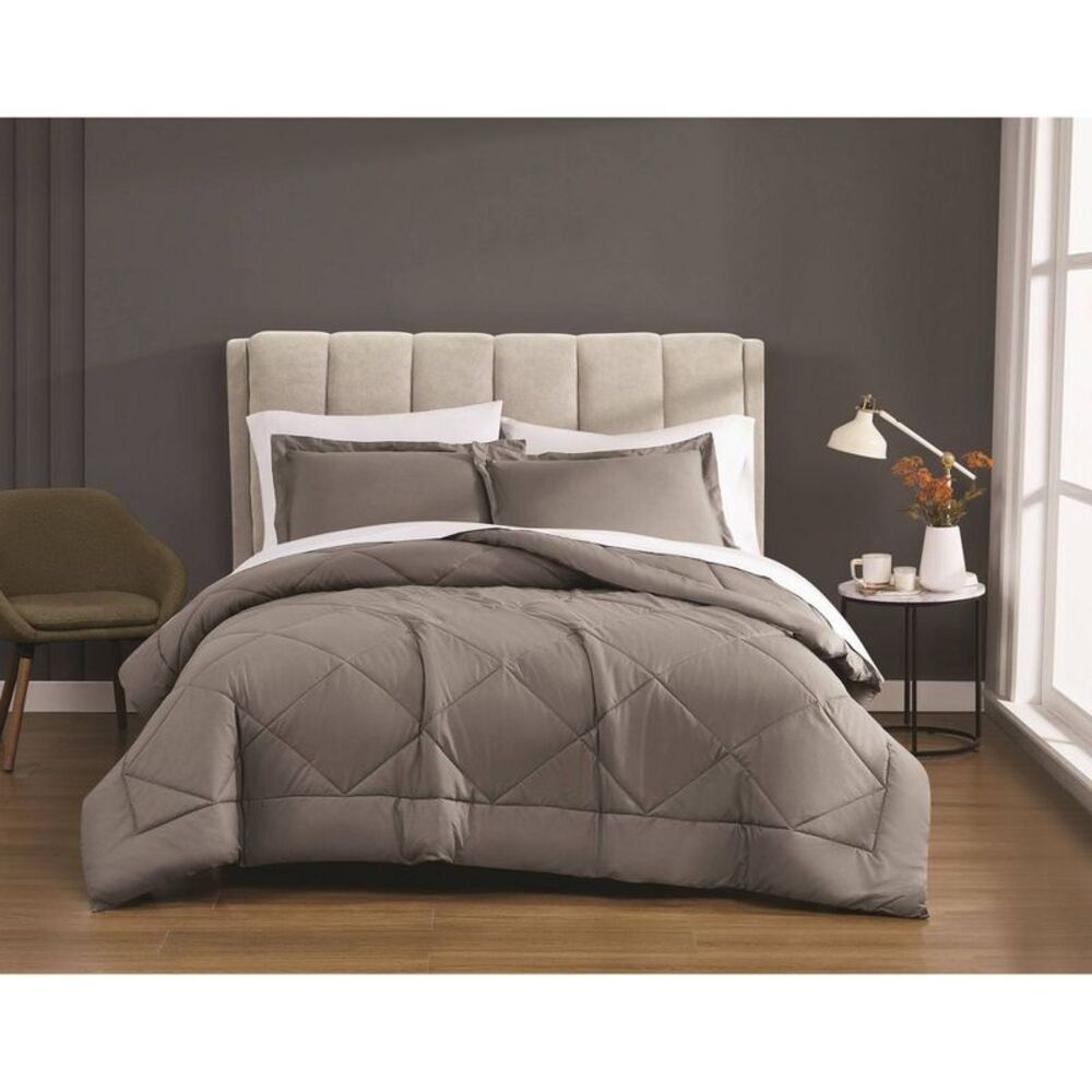 Cannon 2pc Twin/Twin Extra Long Percale Comforter Set Gray